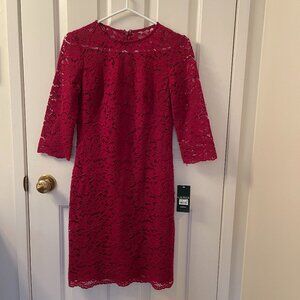 NEW Lauren Ralph Lauren Red Dress - Size 0